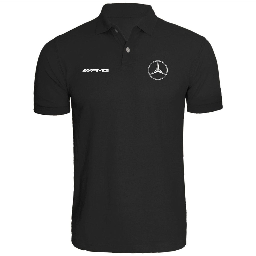 Mercedes-Benz Amg Racing Mercedes Amg F1 Causal Men's Polo T Shirts Black | Shopee Philippines