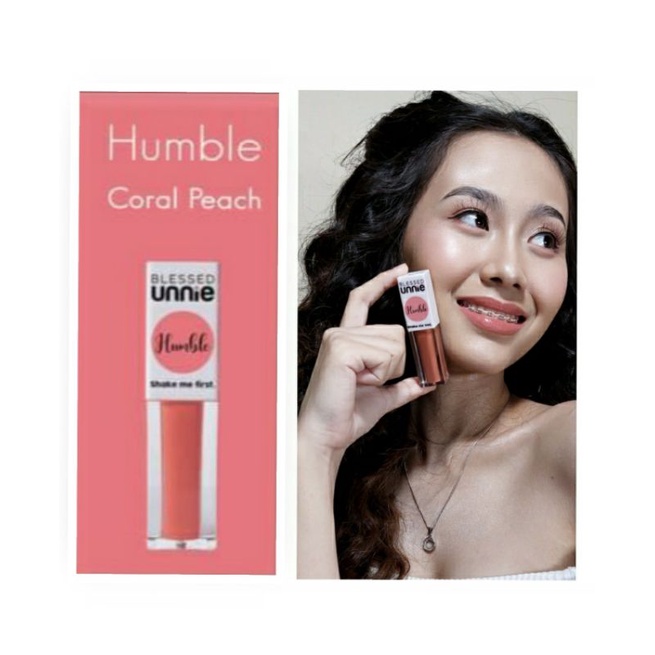 BLESSED Unnie Ultra Strain Matte Lip Tint Shade HUMBLE ( Coral Peach
