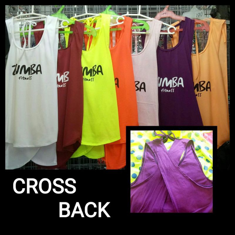 ZUMBA TOP OUTFIT Cross back Shopee Philippines