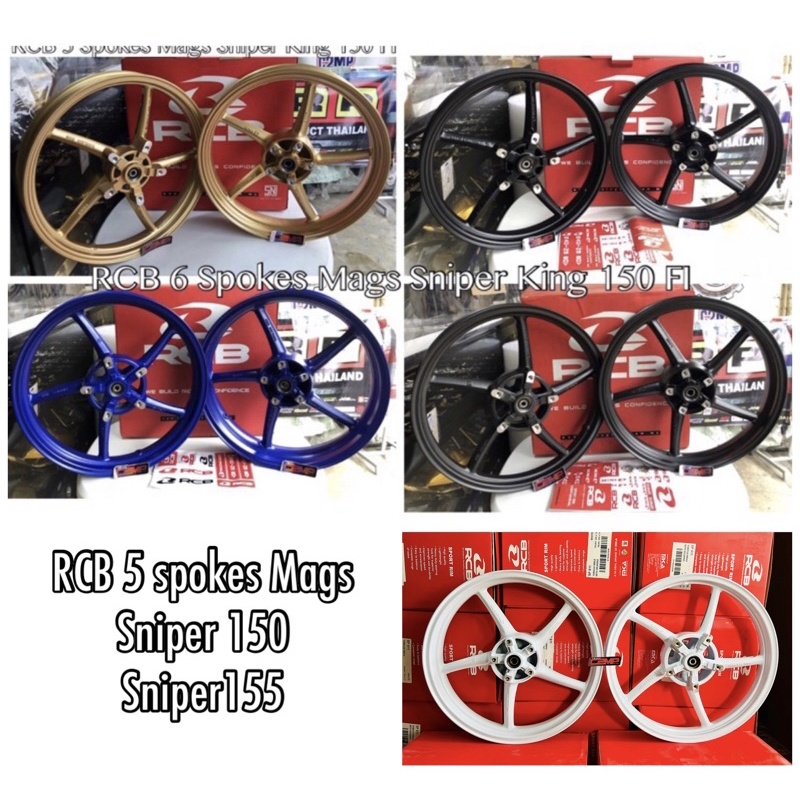 RCB 5 Spokes Mags Sniper MX King 150 FI | Shopee Philippines