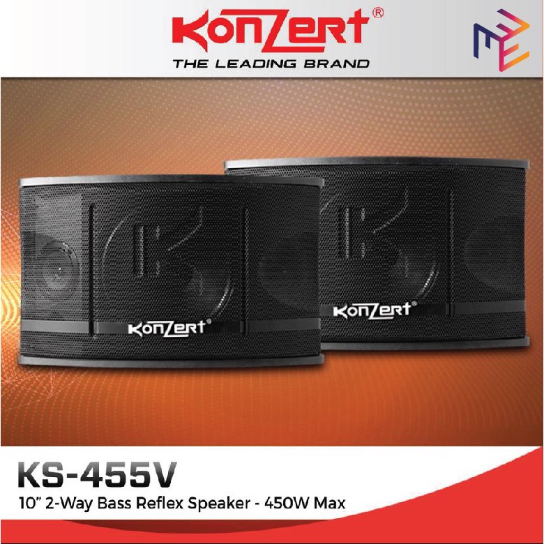 Konzert Original KS450V Karaoke Speaker Audio Sound 2 Way 3 Speaker