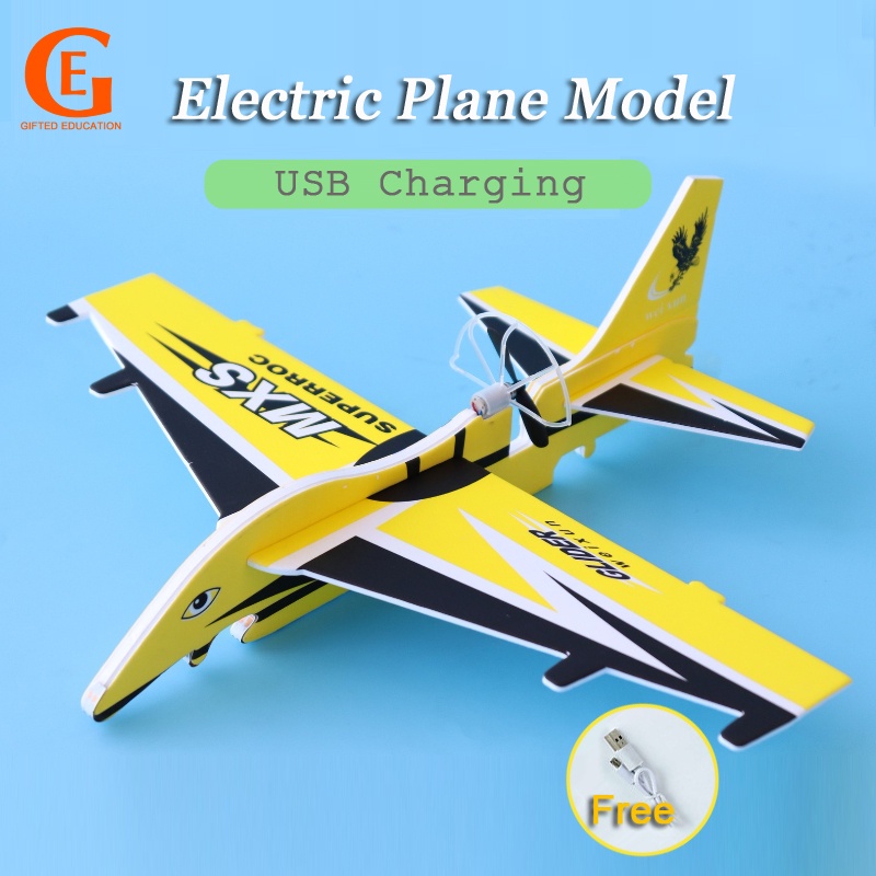 Electric Foam Airplane Model Hand Throw Glider Toy Outdoor Maneuverable