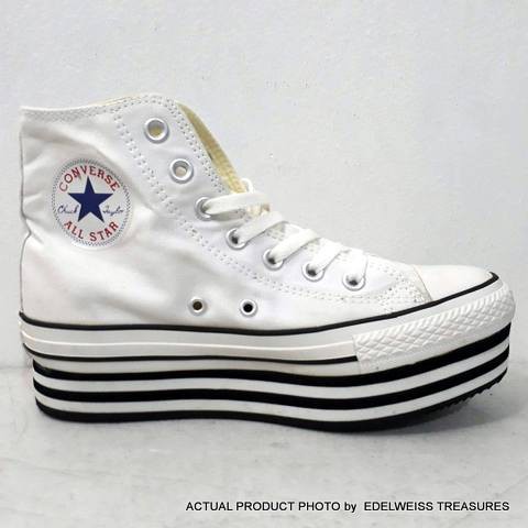 platform high top converse white