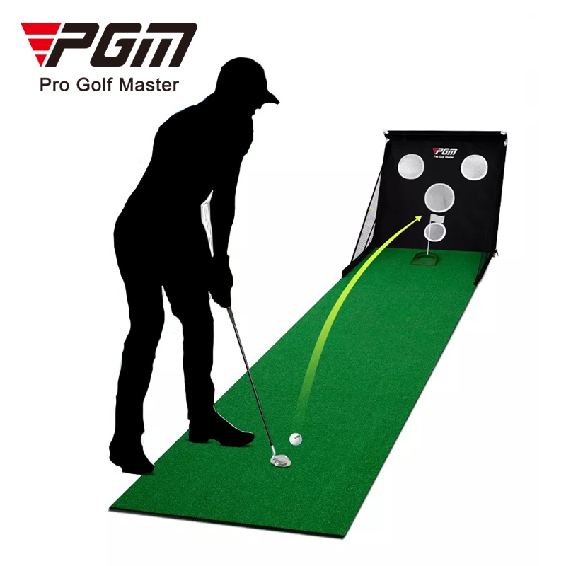 PGM two modes golf putting chipping trainer 3m portable golf practice