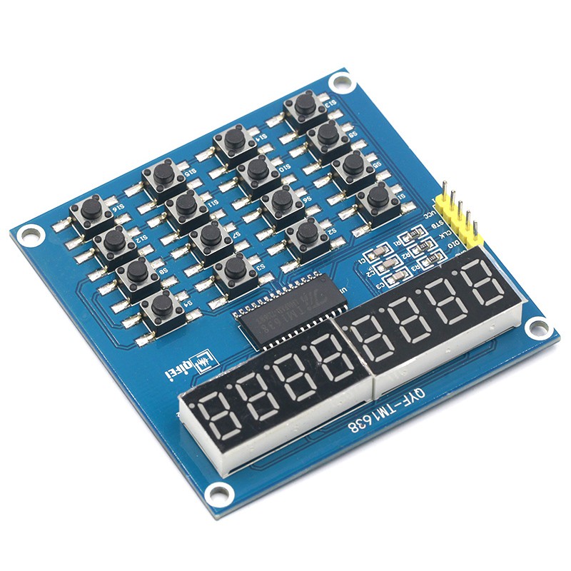 TM1638 LED Display 8-Bit Digital Tube Module 3-Wire 16 Keys 8 Bits ...