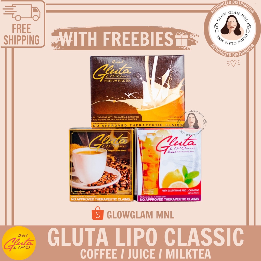 Gluta Lipo Coffee Juice Milktea (WITH FREEBIES) Shopee Philippines