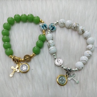 ROSARY BRACELET WITH SAINT BENEDICT MEDAL