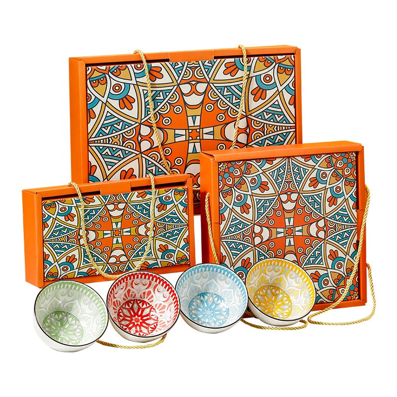 Ceramic Set Boho gift set ceramic round bowl with chopsticks Shopee