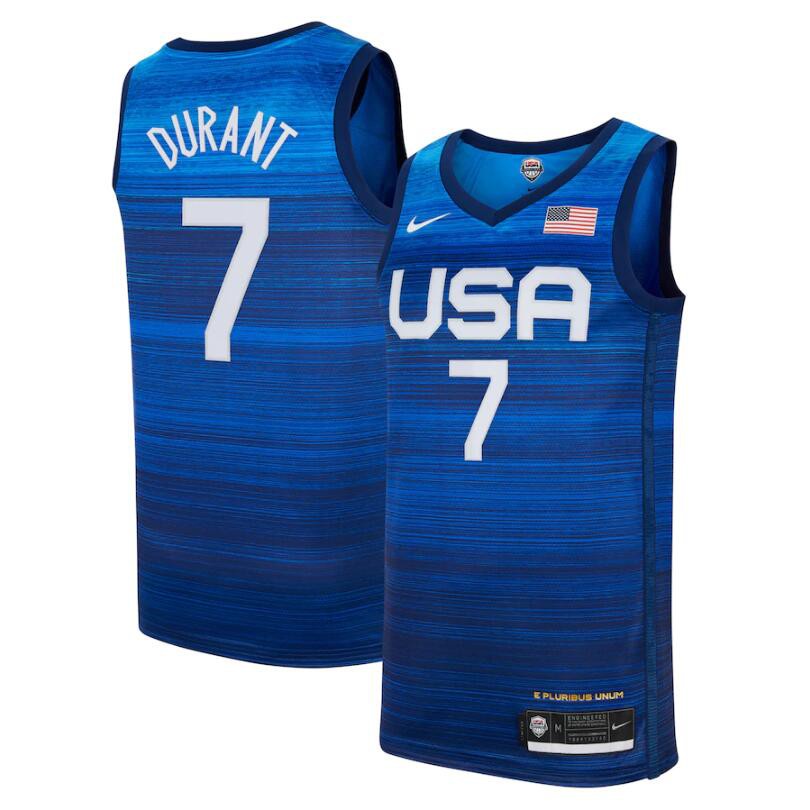 2 Colors Nba Jersey Usa Basketball American Team No 7 Durant 21 New Olympic Edition Blue White Shopee Philippines