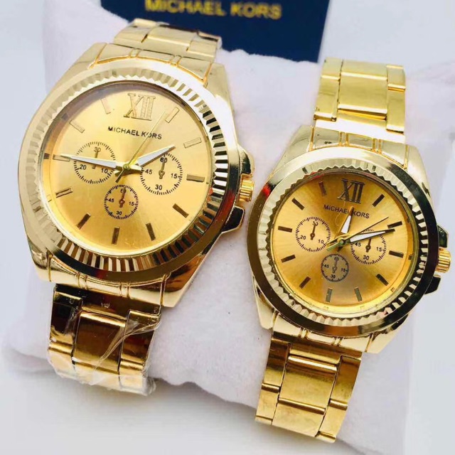 Maii] MK Michael Kors Golden Couple Stainless Steel Watch | Shopee  Philippines