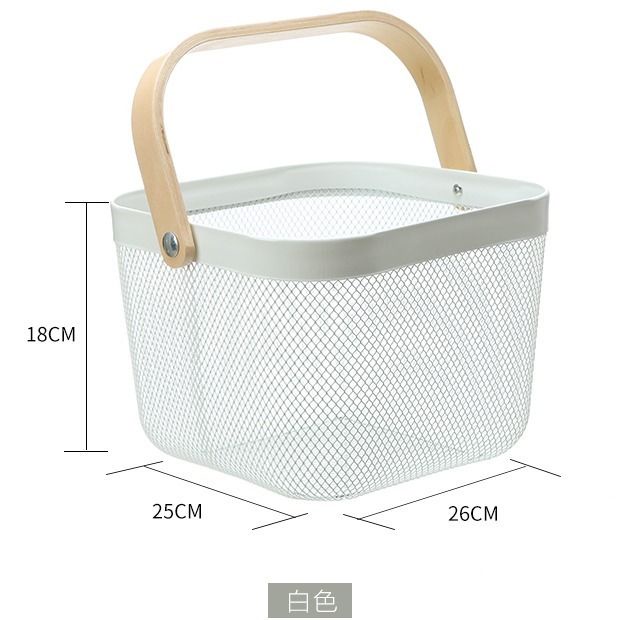Storage Rack Rattan Picnic Basket Ikea Dapur Bilik Mandi Penyimpanan