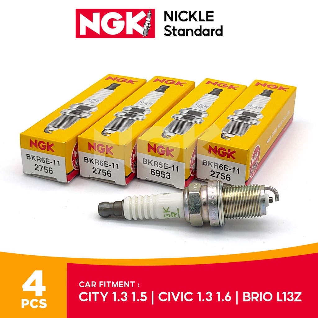 NGK BKR6E11 Standard Spark plug for Honda City 1.3 1.5 iVTEC / Civic 1.3 1.6 / Brio 1.3 L13Z