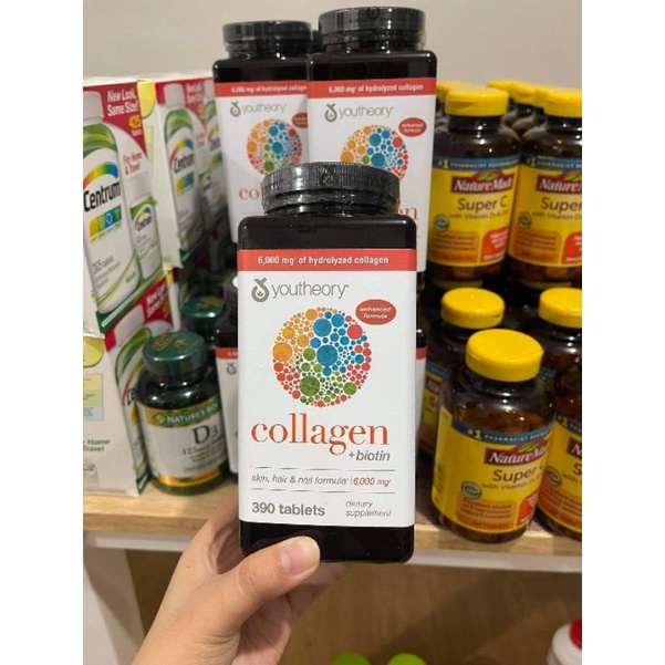 Youtheory Collagen Plus Biotin, 390 Tablets Youth Theory Shopee