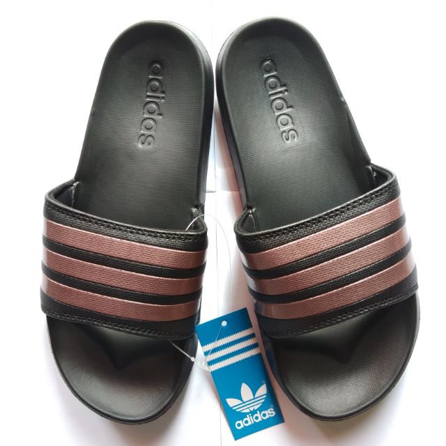 adidas adilette comfort slides women's rose gold