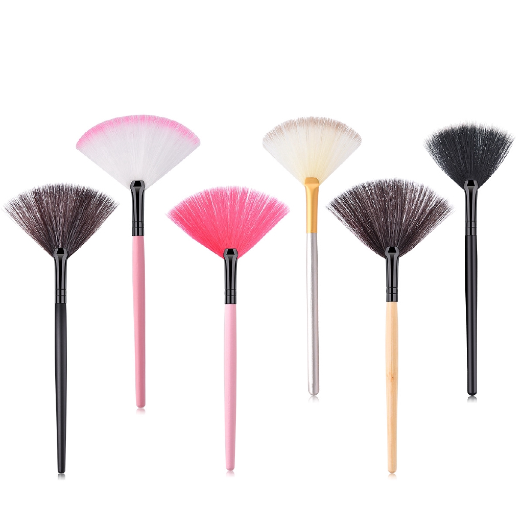 fan makeup brush