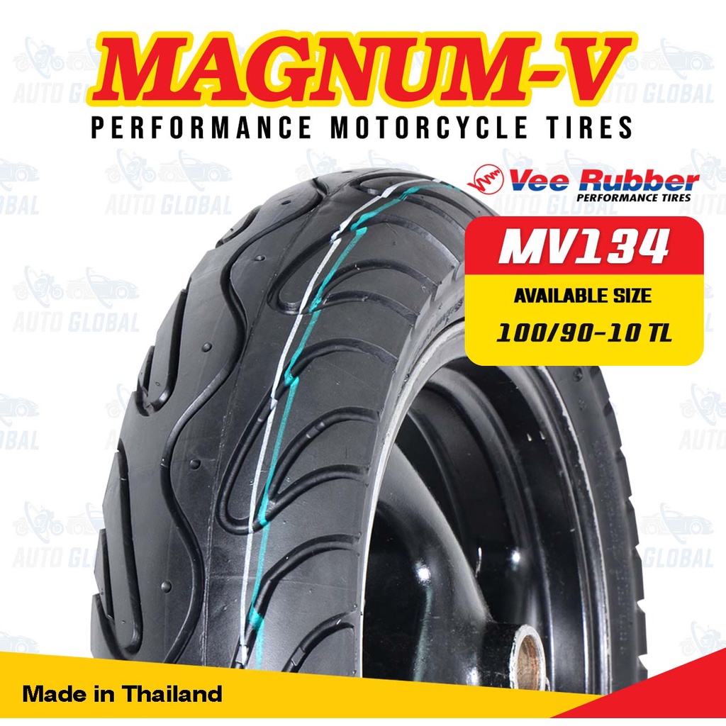100 90 10 Tl Magnum V Mv134 100 90 10 52j Tubeless Scooter Tire Vr Vrm134 Shopee Philippines