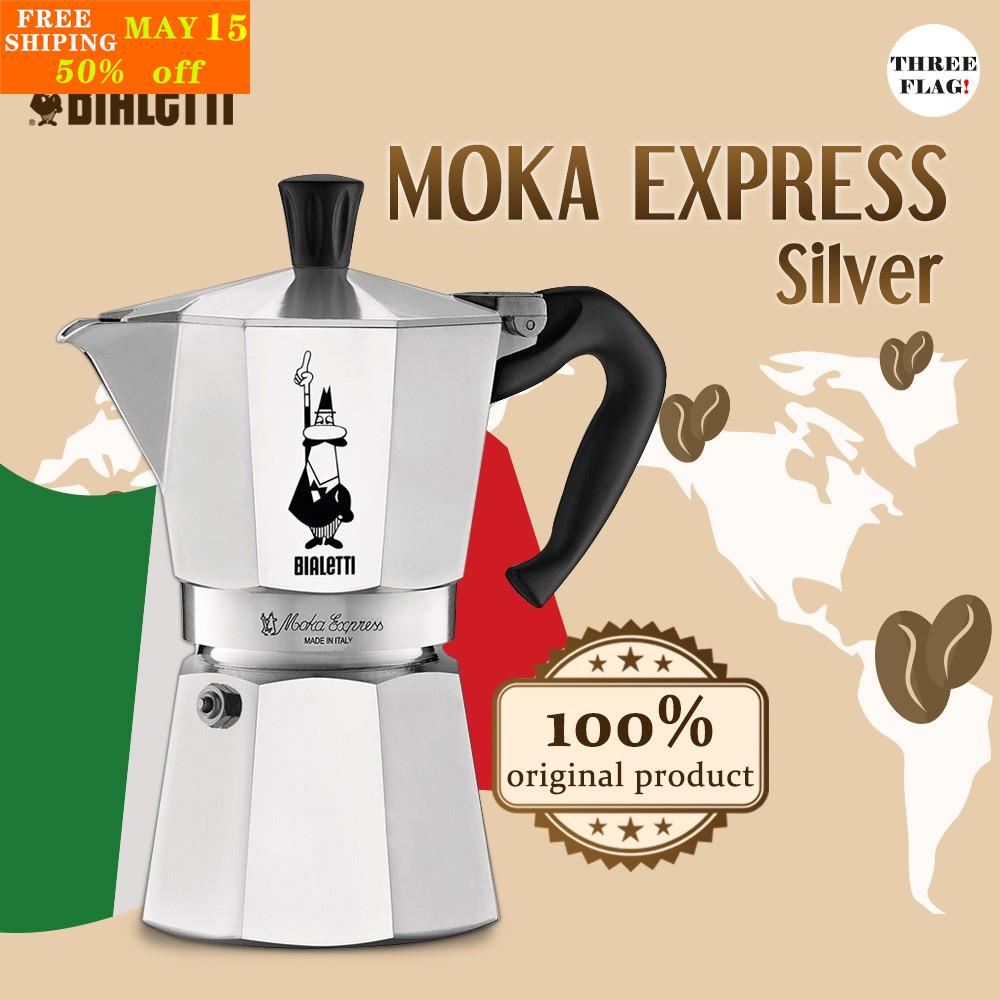 Bialetti Moka Express Stovetop Espresso Maker(Silver) Shopee Philippines