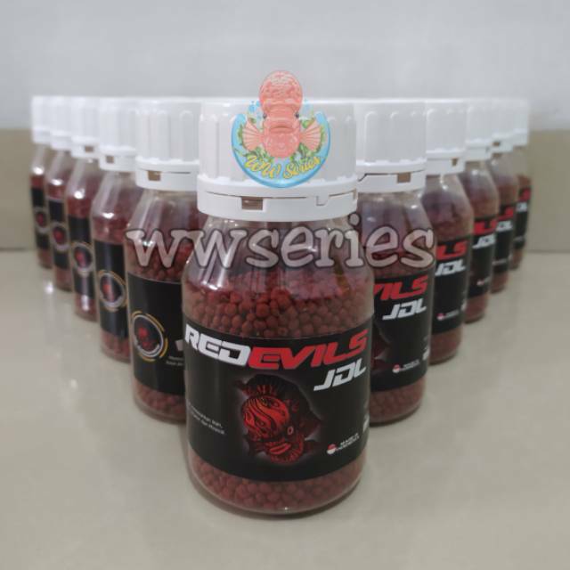MERAH Jdl Red Devils 100gr Louhan Fish Pellets Redevil Devil Redevil Devil Color Red Pellets #2