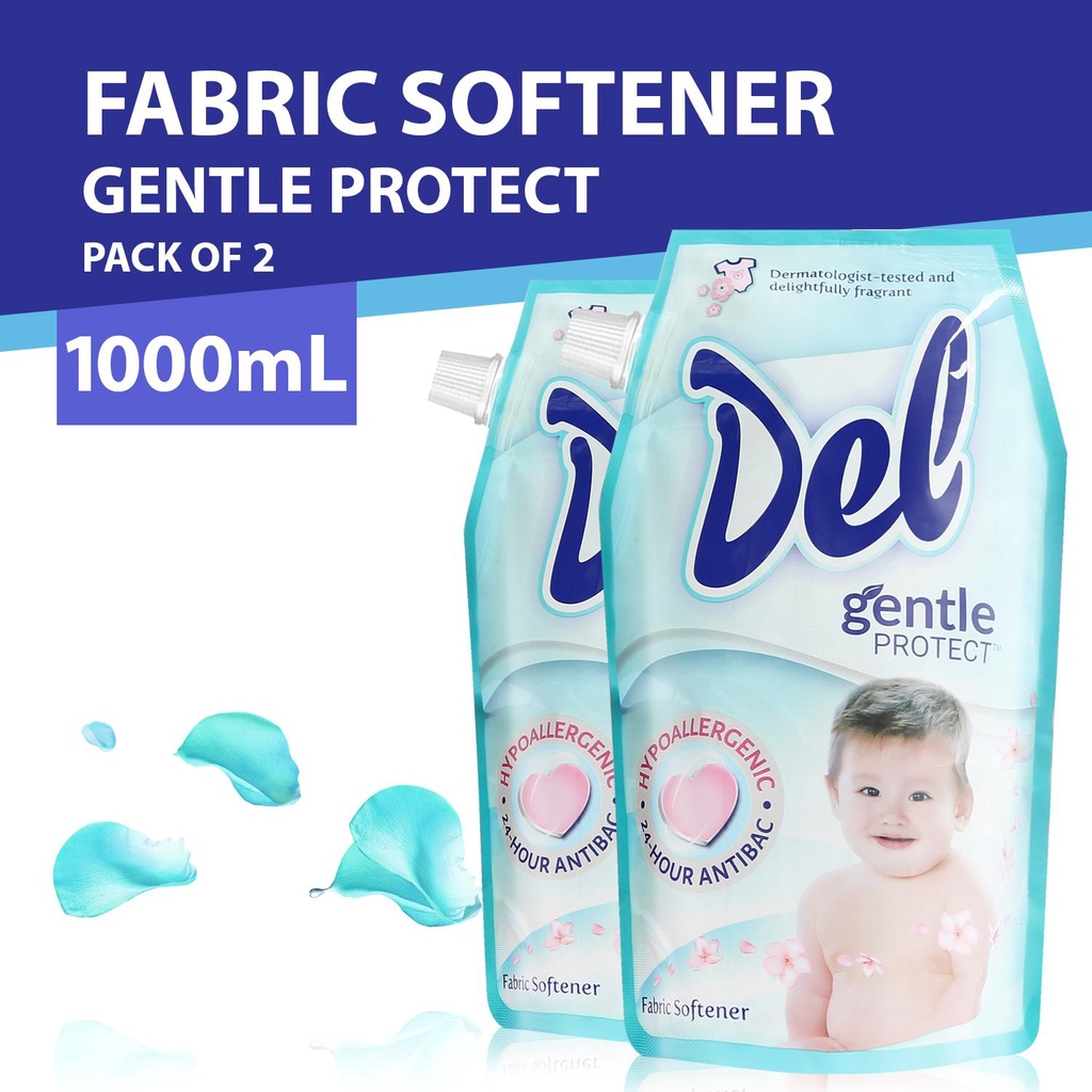 Del Gentle Protect Fabric Softener (1000 mL SUP) Set of 2 Shopee