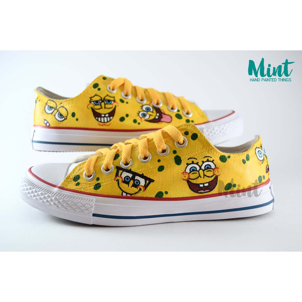 spongebob painted shoes
