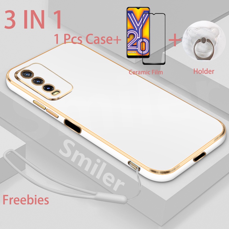 Coque Livre (bookstyle) à Rabat Pour Vivo Y20, Y20i, Y20s, Y11s, Y30 - Couleur Or
