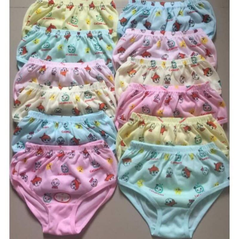 6PCS cocomelon design panty for kids/girls(1-9yrs old)cotton assorted ...