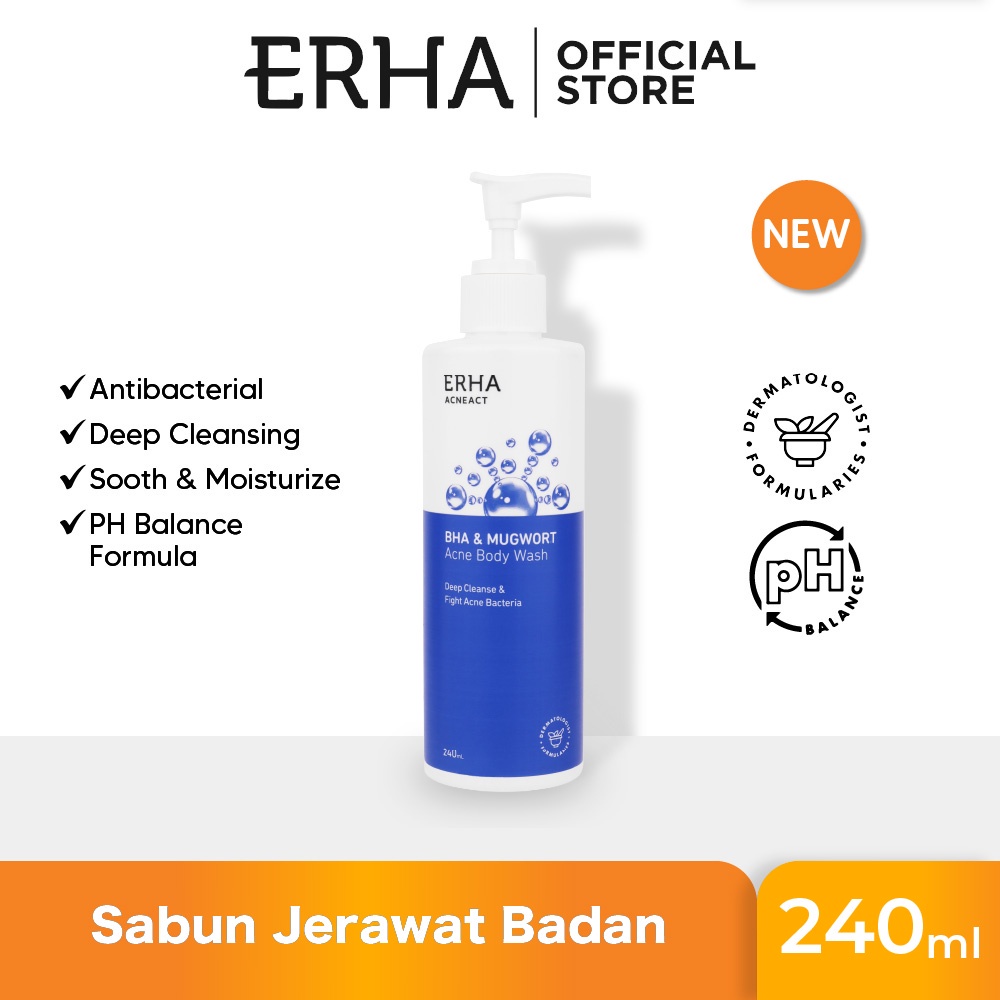 Memey ERHA AcneAct Acne Body Wash 240ml Shopee Philippines