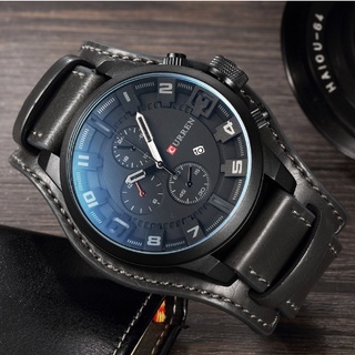 WSAR CURREN Leather Watch Quartz Men's Watches #4