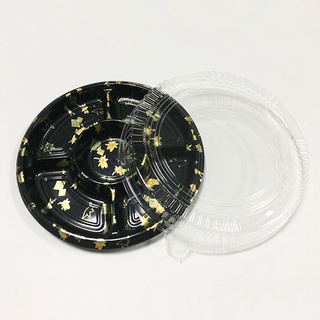 [10pcs] Round Sushi Tray with Dome Lid (Printed) #4
