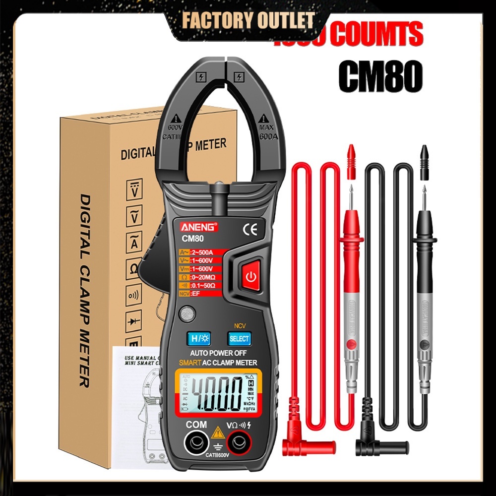 Multimeter Aneng Cm80 Cm81 4000 Count Clamp Multi-function Automatic 