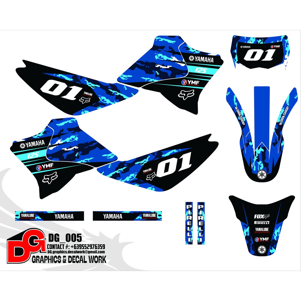 DG_DECALWORKS YAMAHA XTZ 125 Decal Graphics Kit | Shopee Philippines