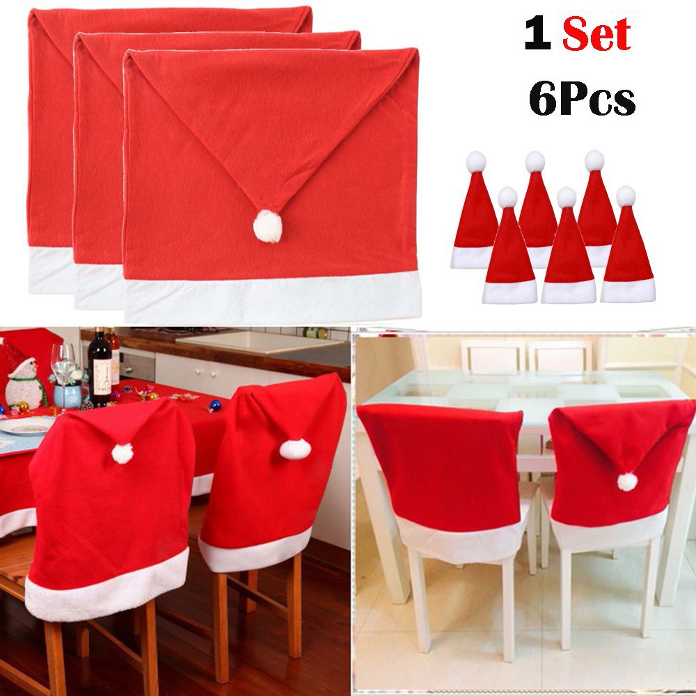 santa hat christmas chair covers