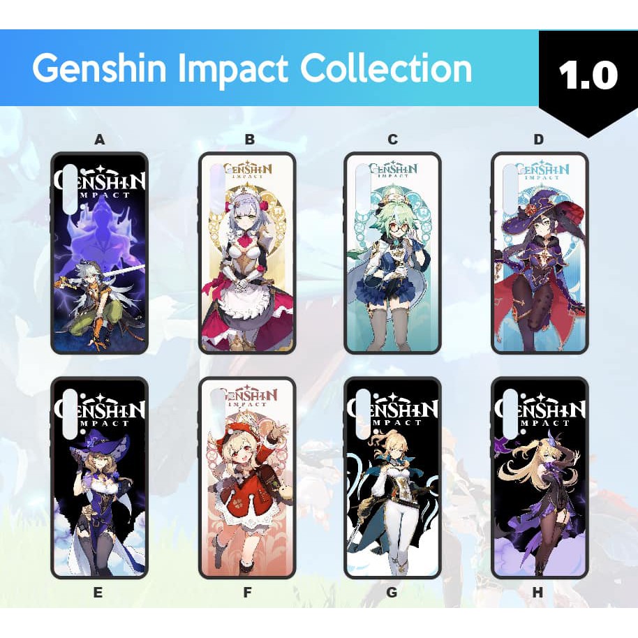 Genshin Impact Collection Tempered Glass Phone Case (Made To Order ...