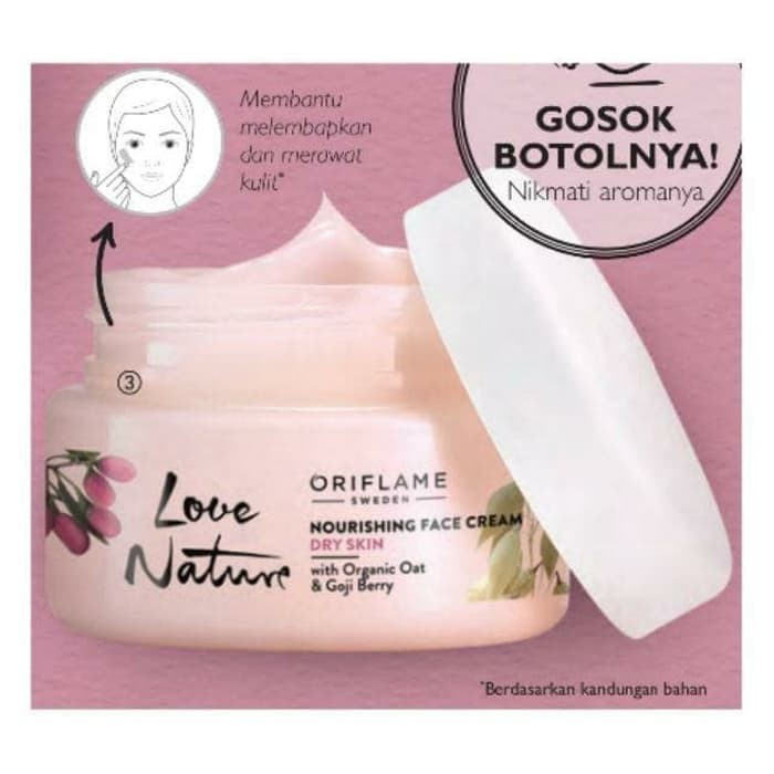 love nature nourishing face cream with organic oat & goji berry