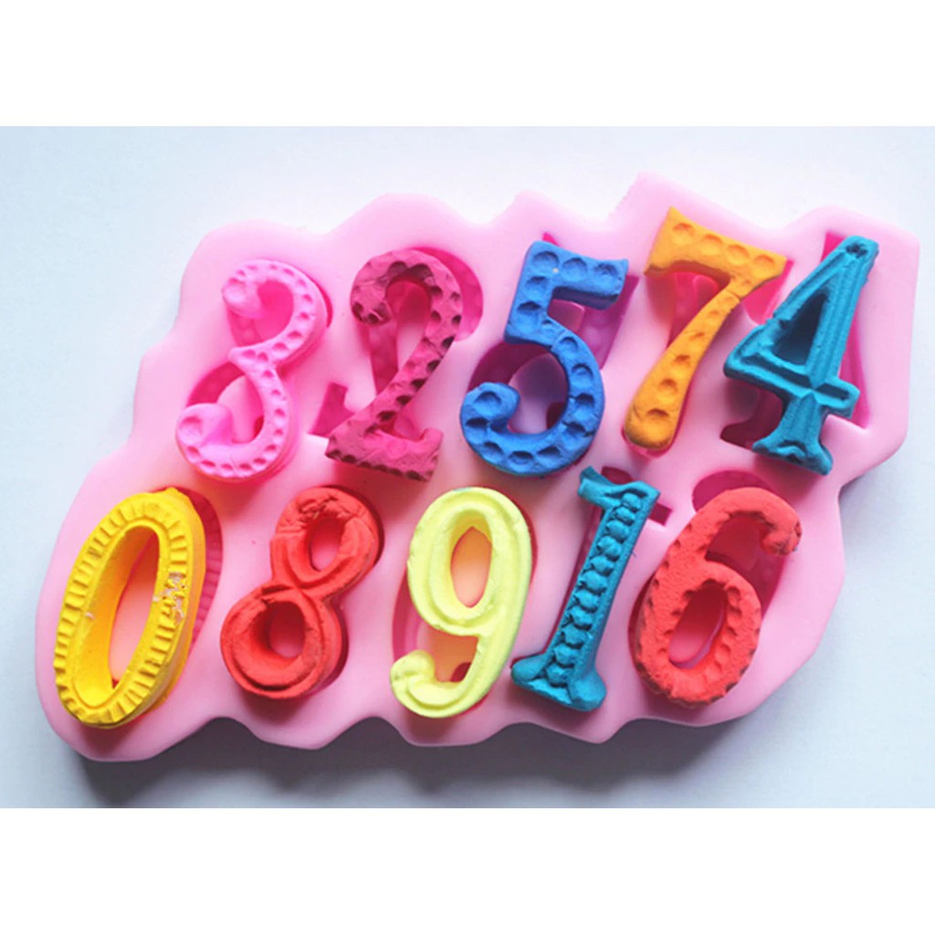 PD Large Numbers Silicone Cake Chocolate Muffin Brownie Mold Molder Chocolate Fondant