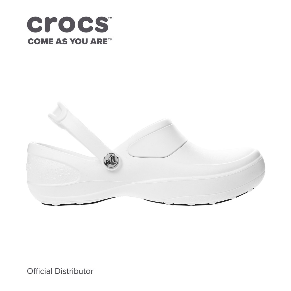 crocs mercy work clog white
