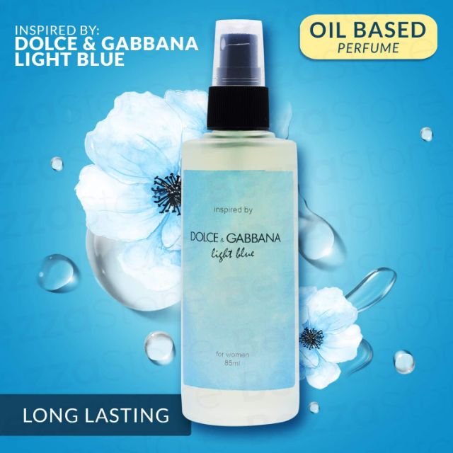 Inspired Dolce & Gabbana Light Blue Perfume Oil based Perfume for women  85ml Bezza | Shopee Philippines