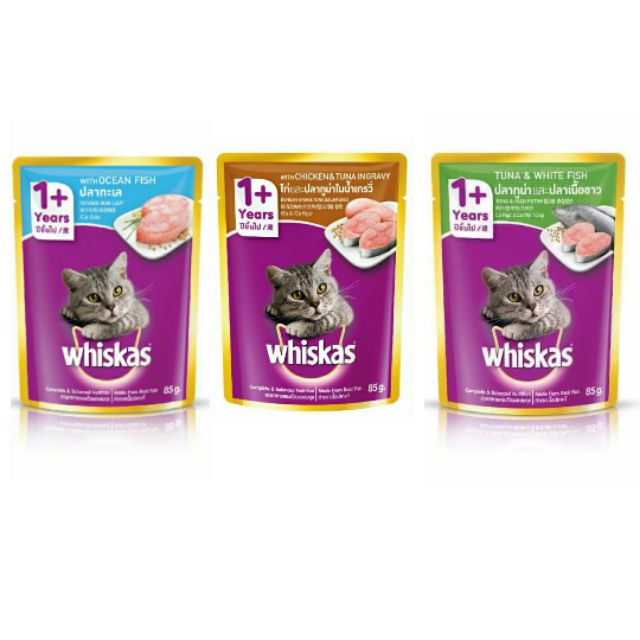 Whiskas Adult Year) Wet Cat Food, Ocean Fish, 85g Pouch lupon.gov.ph