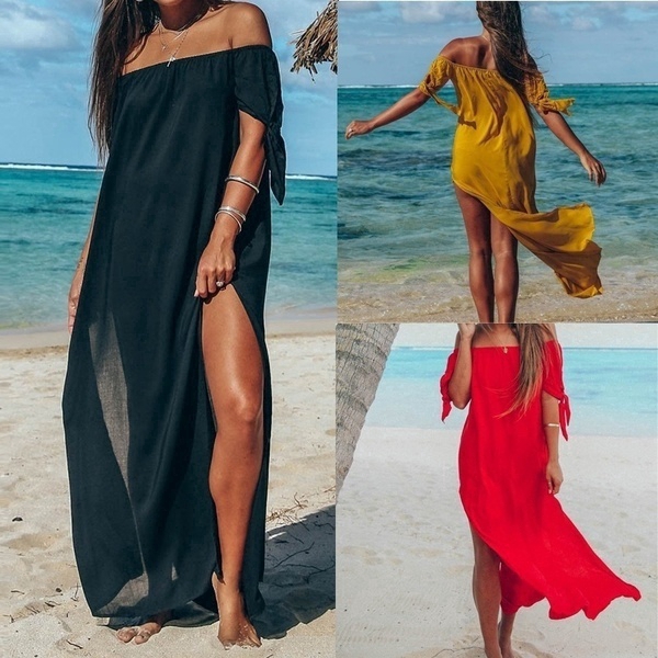 bandeau maxi dress beach
