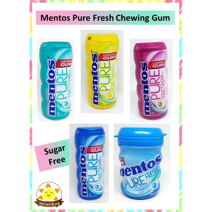 Sugar Free Mentos Pure Fresh Chewing Gum With Green Tea Extract Shopee Philippines