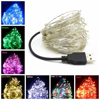 USB Connector LED String Fairy Lights 10/50/100 LEDs Copper Wire Party Decor 10M 