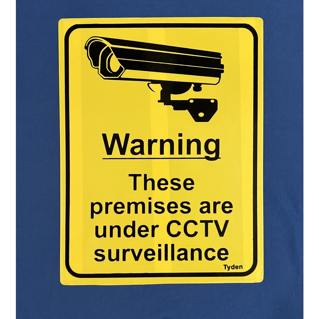 4x CCTV Warning These Premises are Monitored Plastic Sign or Sticker 