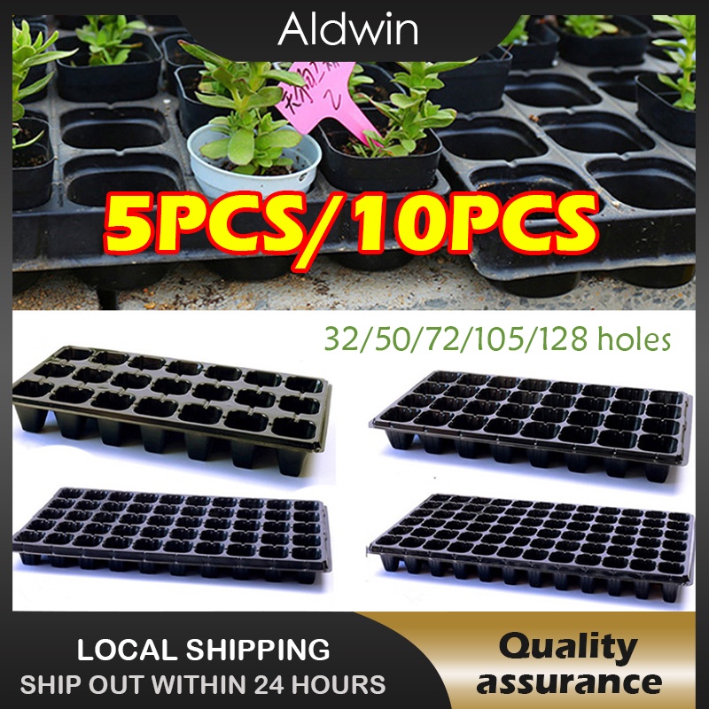 AoFeiKeDM Plant Germination Tray Plastic Growing Trays Large Seedling Starter Square Tray for Greenhouse Garden Nursery Vegetable Fruit Seed Planting 