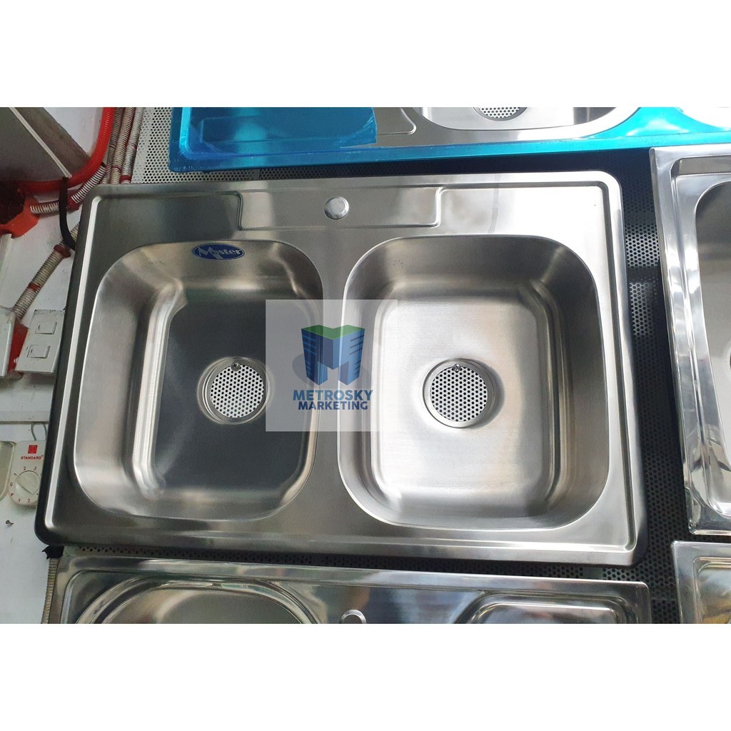 MASTER SINK Dual Kitchen Sink (22x33 inches) | Shopee Philippines