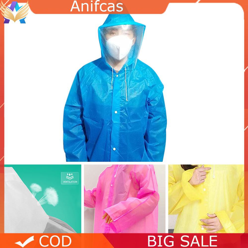 Raincoat Waterproof Adult Rainwear Face 