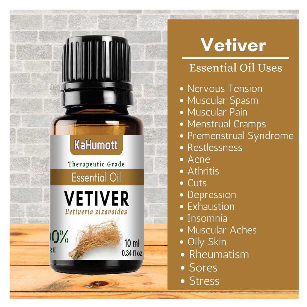 VETIVER 100 Pure Essential Oil 10 ml Shopee Philippines
