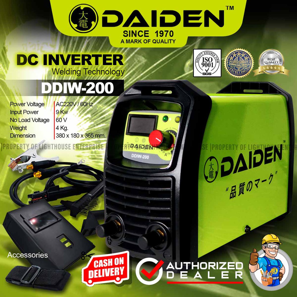 DAIDEN Japan Digital Inverter Welding Machine Genuine (DDIW200) Shopee Philippines