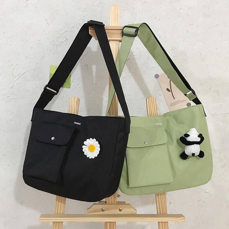 No.90 Korean Nylon Cloth Bag Shoulder Crossbody Tote bag High capacity