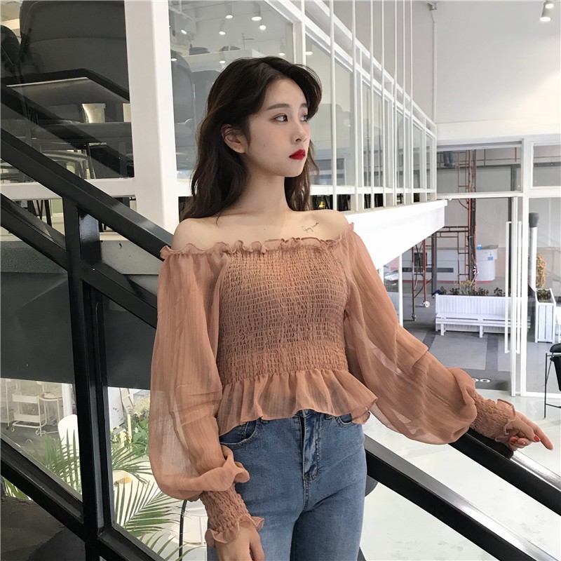 korean off shoulder tops