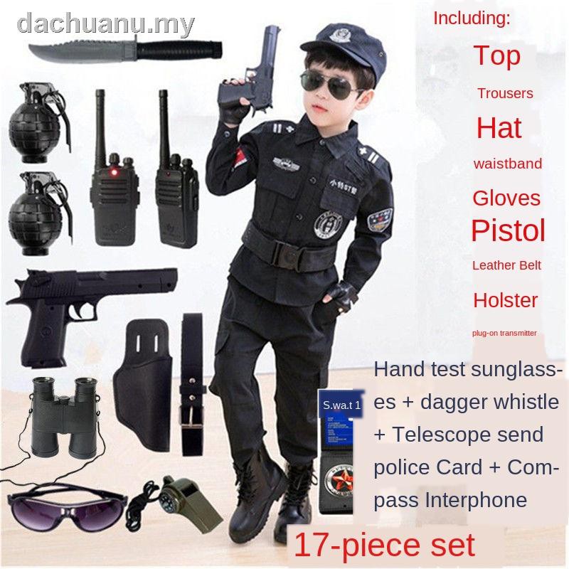 Children Police Officer Costumes Dress Boy The Special Performance Under Uniform Suit Shopee Philippines - traffic police shirt roblox